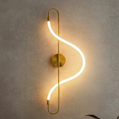 ALUGOLD moderne gouden LED wandlamp