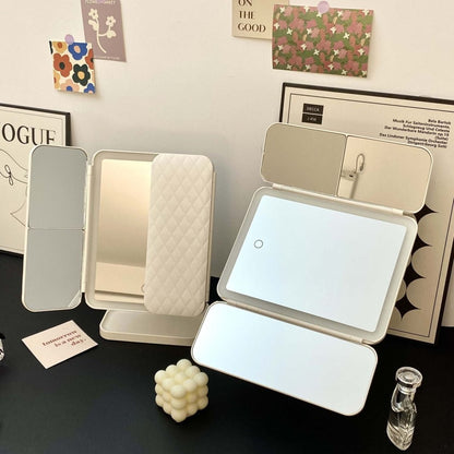 GlamLite driedelige make-upspiegel met ledverlichting