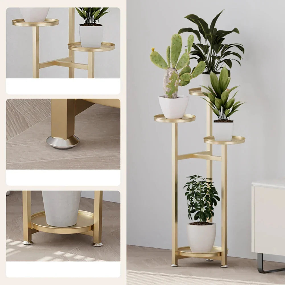 Plantenrek Meerlaags Met Ronde Planken