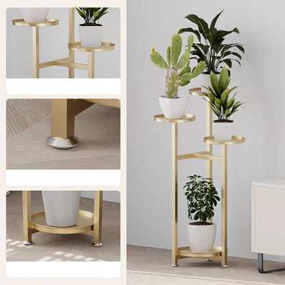 Plantenrek Meerlaags Met Ronde Planken