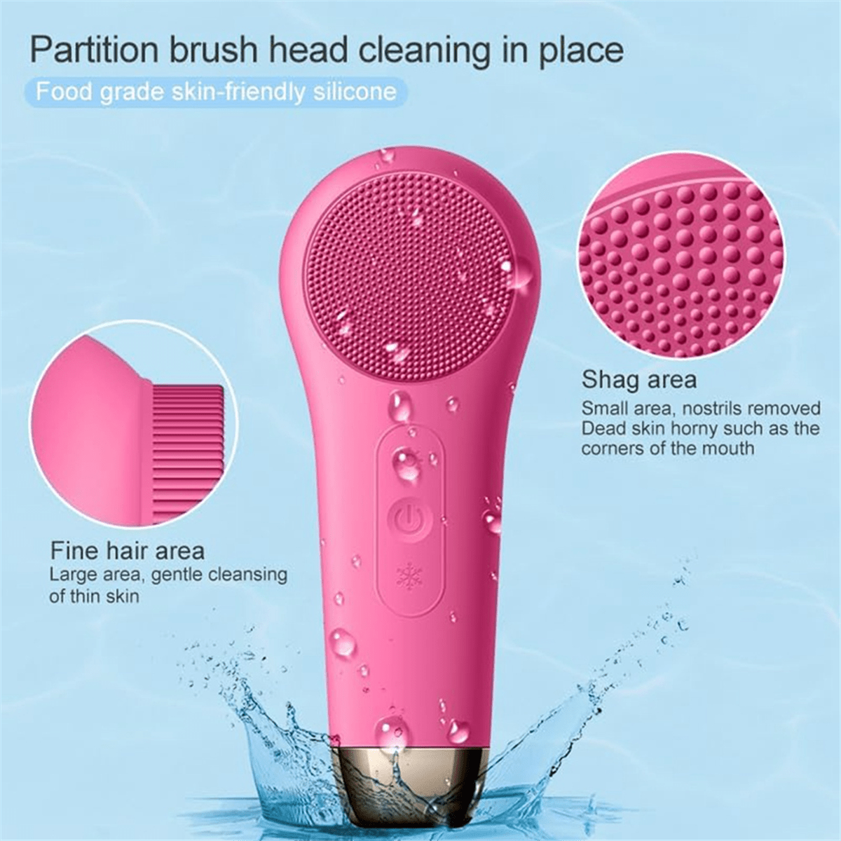 Velura Glow 3-in-1 gezichtsborstel