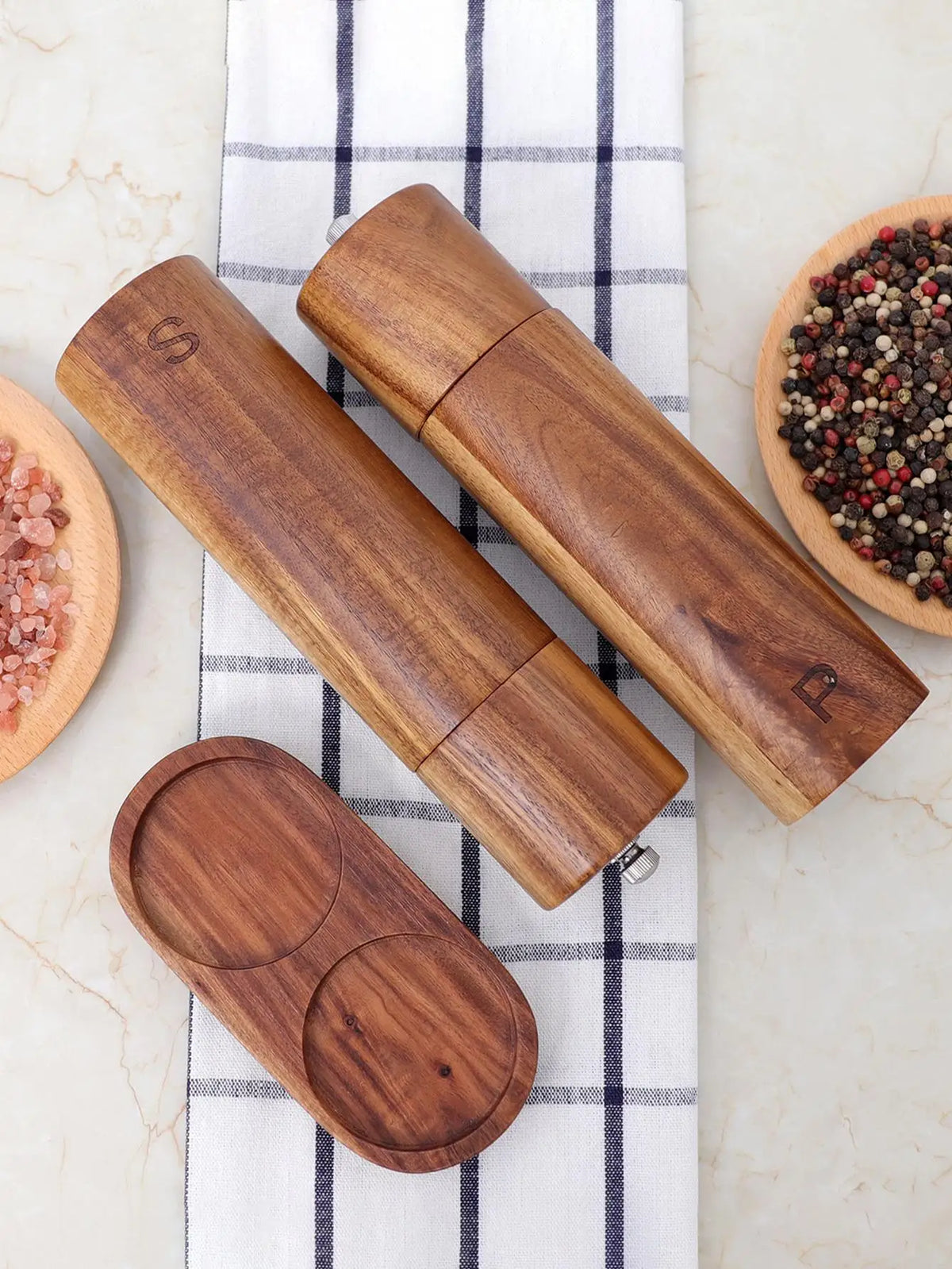 WoodSpice houten zout- en pepermolenset