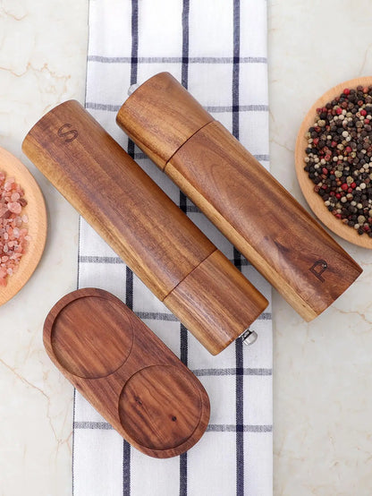 WoodSpice houten zout- en pepermolenset