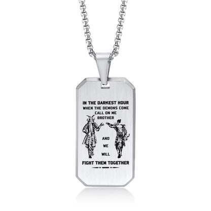 BrotherBond gepersonaliseerde dog tag halsketting