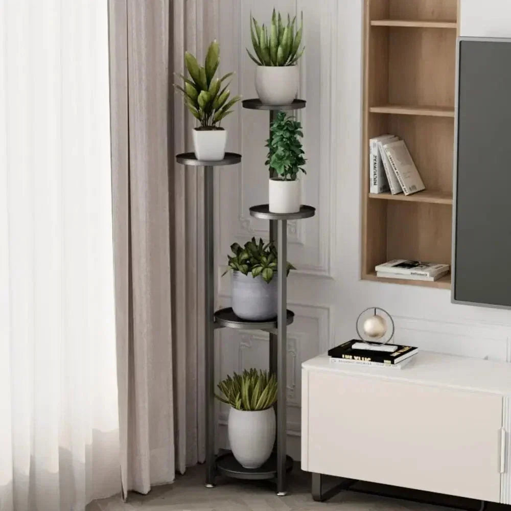 Plantenrek Meerlaags Met Ronde Planken