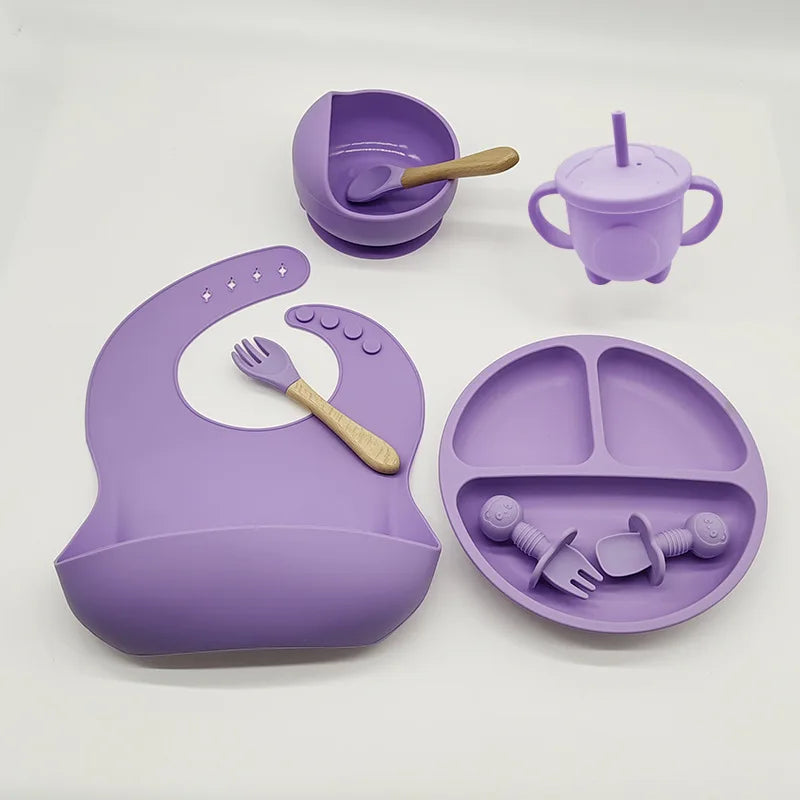 TinyBites siliconen baby eetset