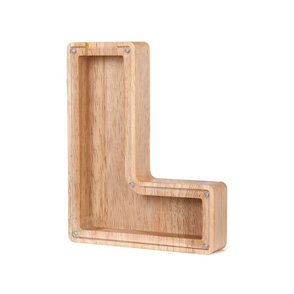 LetterSaver houten alfabet spaarpot