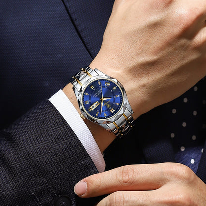 Lichtgevend roestvrijstalen herenhorloge