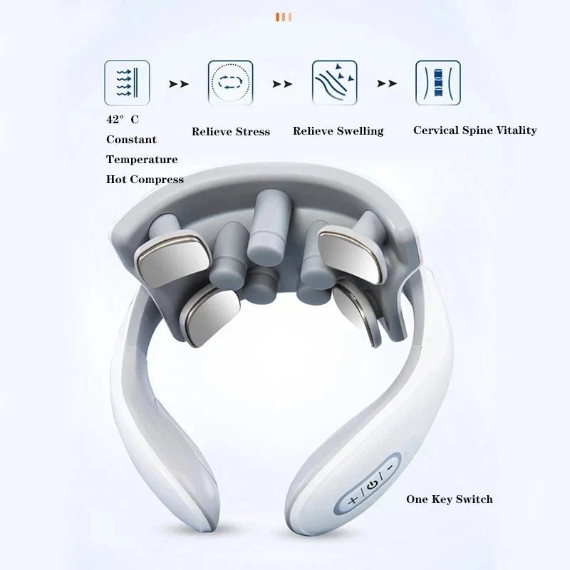 NECKVIBE slimme vibratie- en warmtenekmassageapparaat