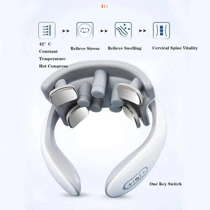 NECKVIBE slimme vibratie- en warmtenekmassageapparaat