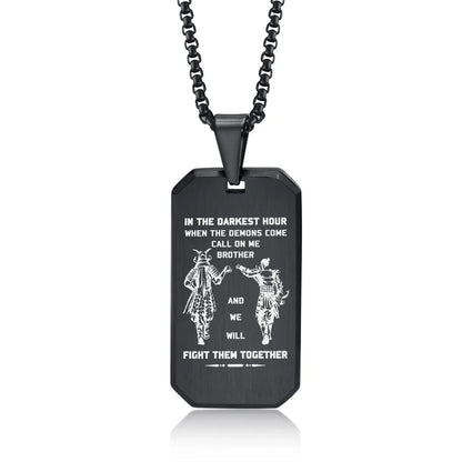 BrotherBond gepersonaliseerde dog tag halsketting