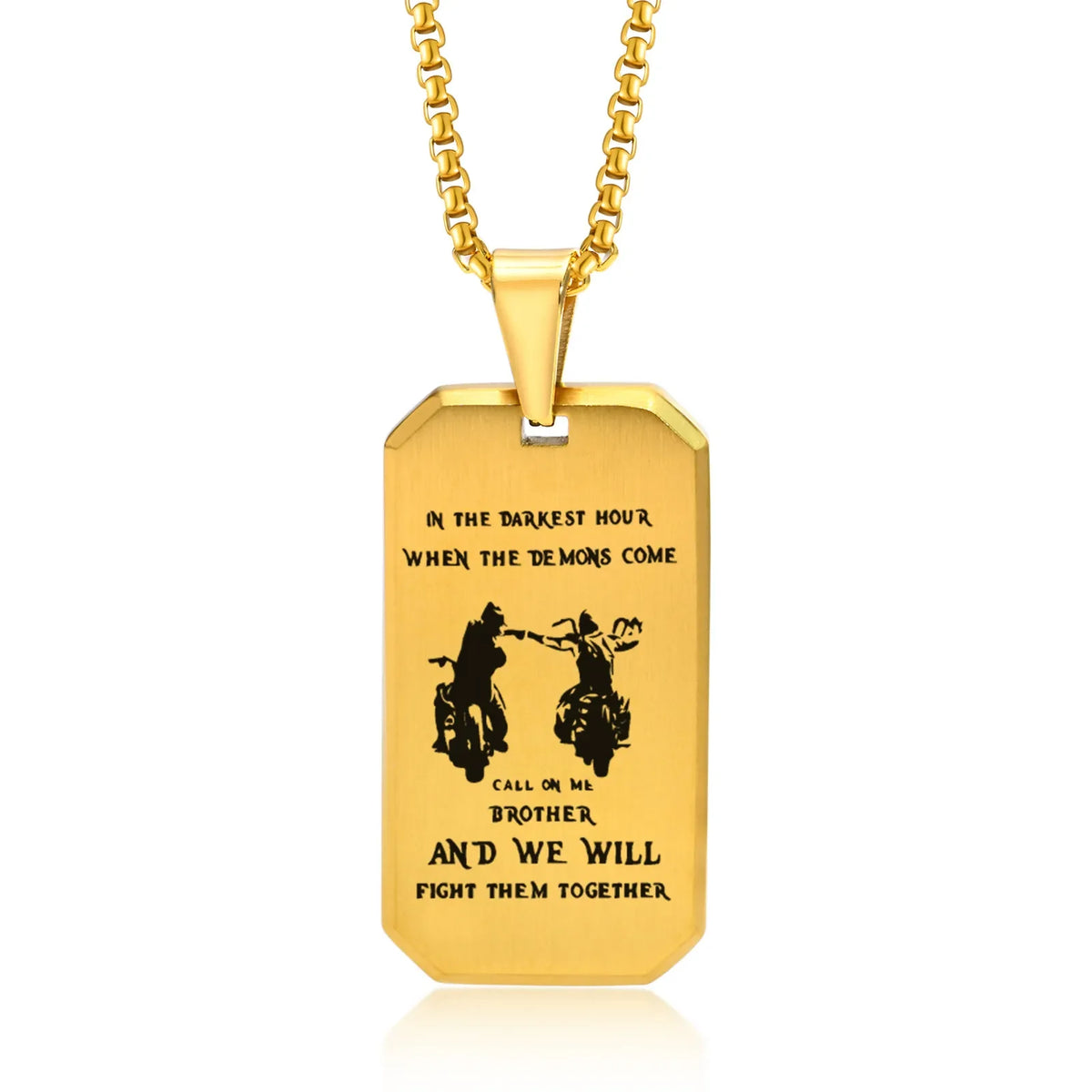 BrotherBond gepersonaliseerde dog tag halsketting
