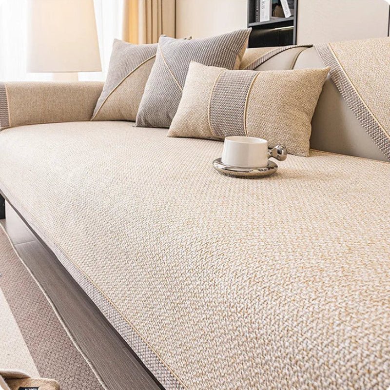 Katoenen Linnen Sofa Overworp Antislip