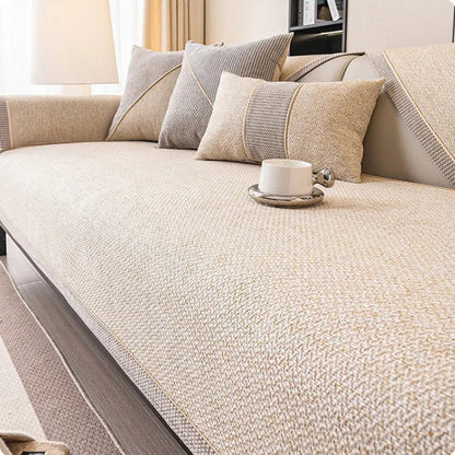 Katoenen Linnen Sofa Overworp Antislip