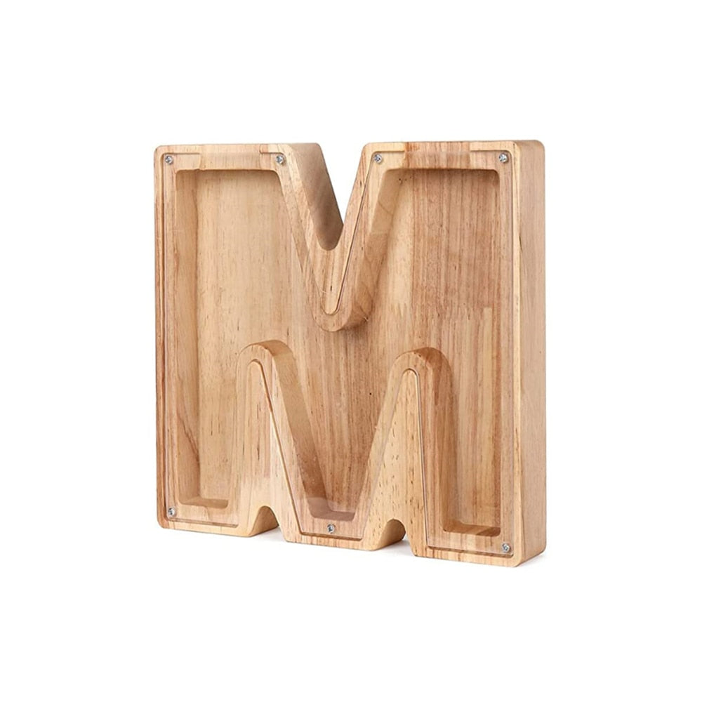 LetterSaver houten alfabet spaarpot