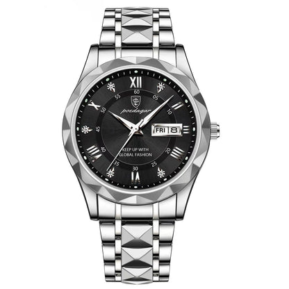 Lichtgevend roestvrijstalen herenhorloge