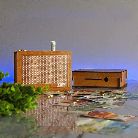 MuntMentor houten spaarpot