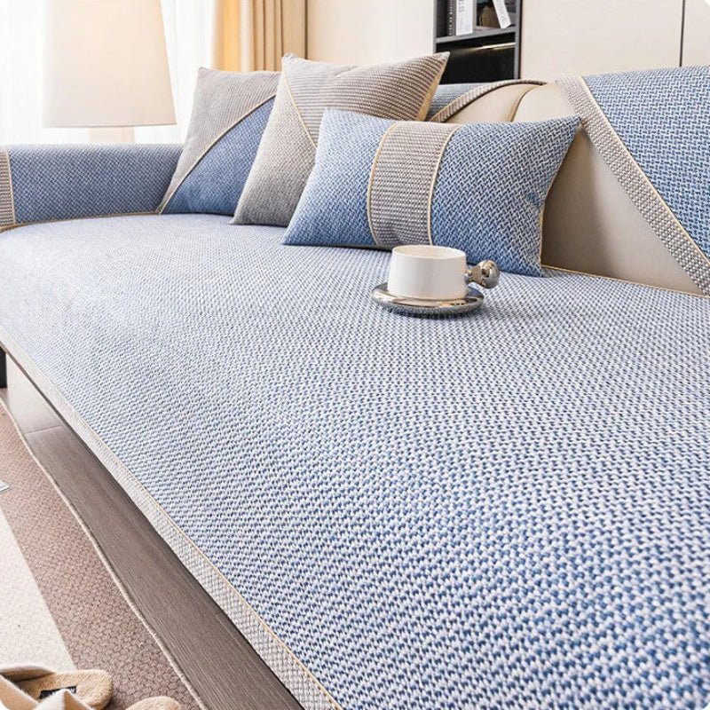 Katoenen Linnen Sofa Overworp Antislip