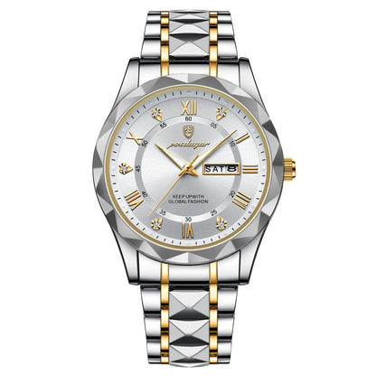 Lichtgevend roestvrijstalen herenhorloge