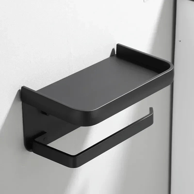 Modern toiletrolhouder met planchet