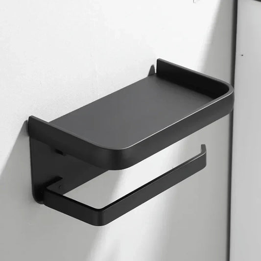 Modern toiletrolhouder met planchet