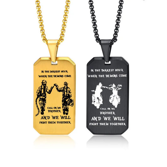 BrotherBond gepersonaliseerde dog tag halsketting