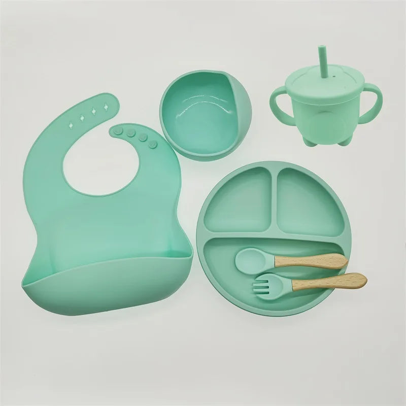 TinyBites siliconen baby eetset