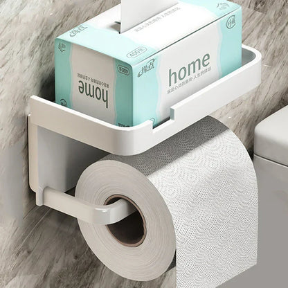 Modern toiletrolhouder met planchet
