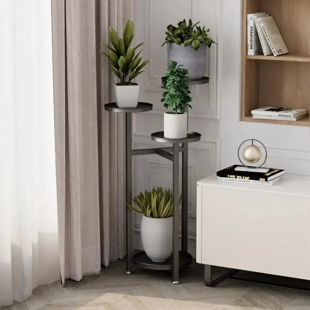 Plantenrek Meerlaags Met Ronde Planken
