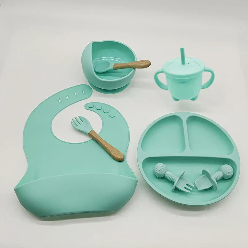 TinyBites siliconen baby eetset