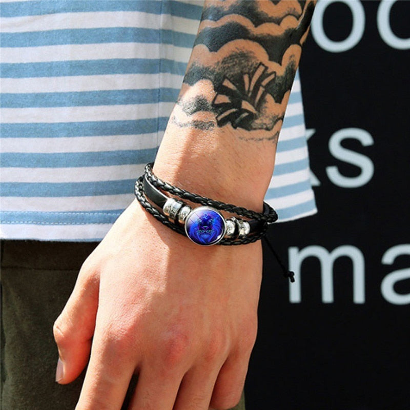 Hemels Harmonie leren sterrenbeeld armband