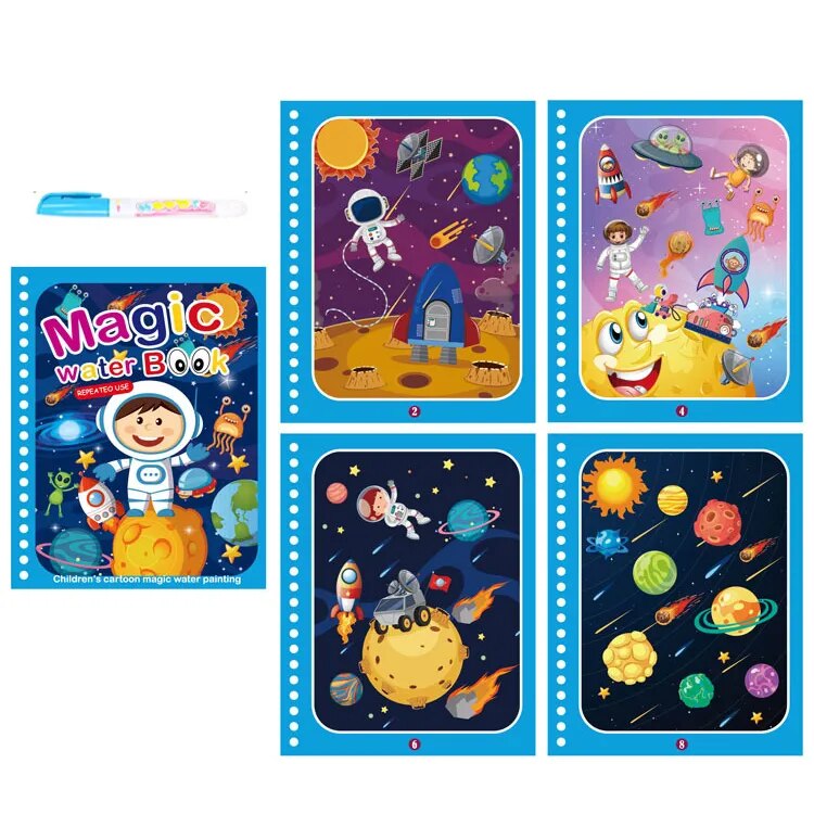 Magic Water Book herbruikbaar waterkleurboek