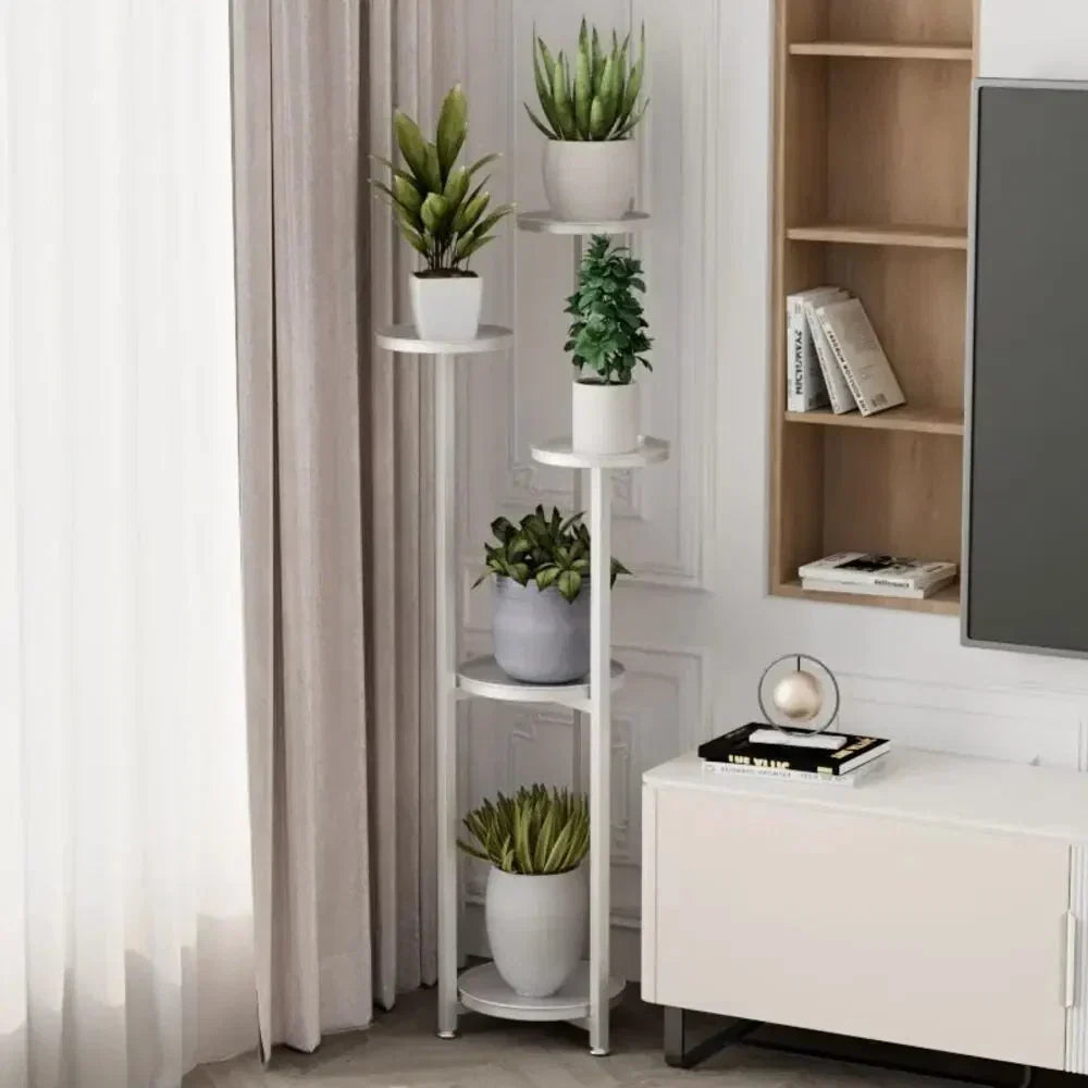 Plantenrek Meerlaags Met Ronde Planken