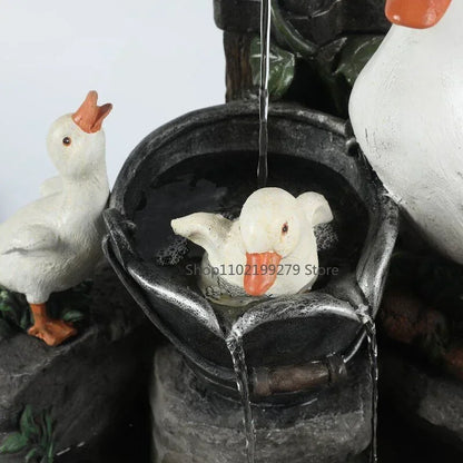 Solar Fonteinbeeld met Dierfiguur