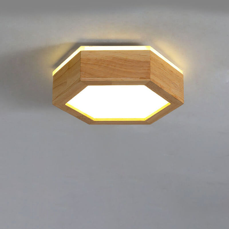 Lumio Japandi houten LED plafondlamp