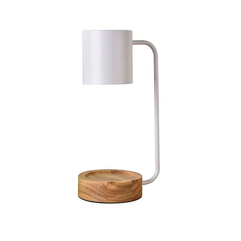 Lumio houten tafellamp met kaarshouder