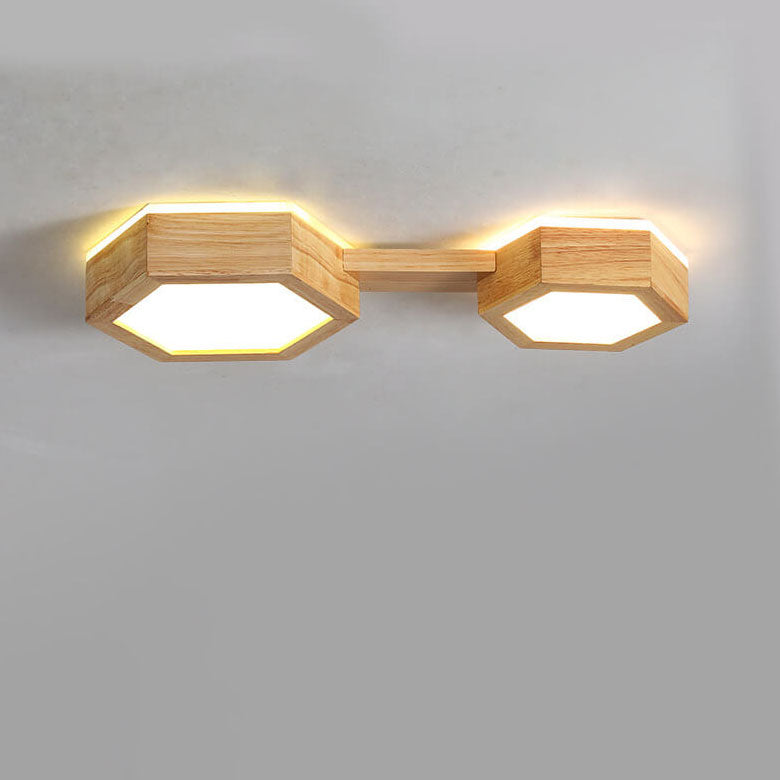Lumio Japandi houten LED plafondlamp