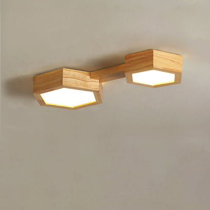 Lumio Japandi houten LED plafondlamp