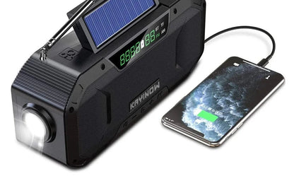 Draagbare noodradio met LED-zaklamp
