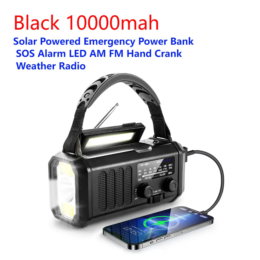 Draagbare noodradio met LED-zaklamp