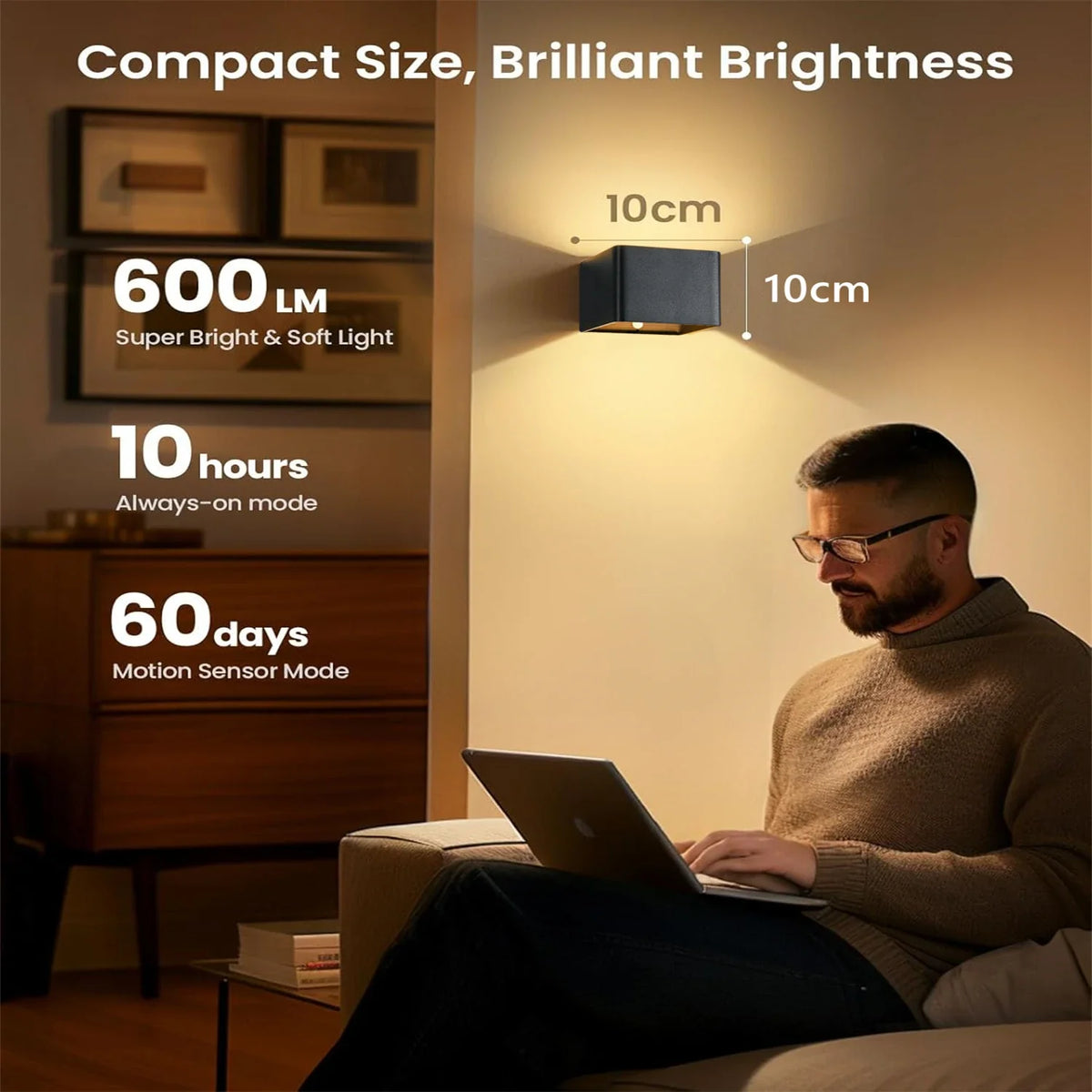 SenseArc draadloze LED wandlamp