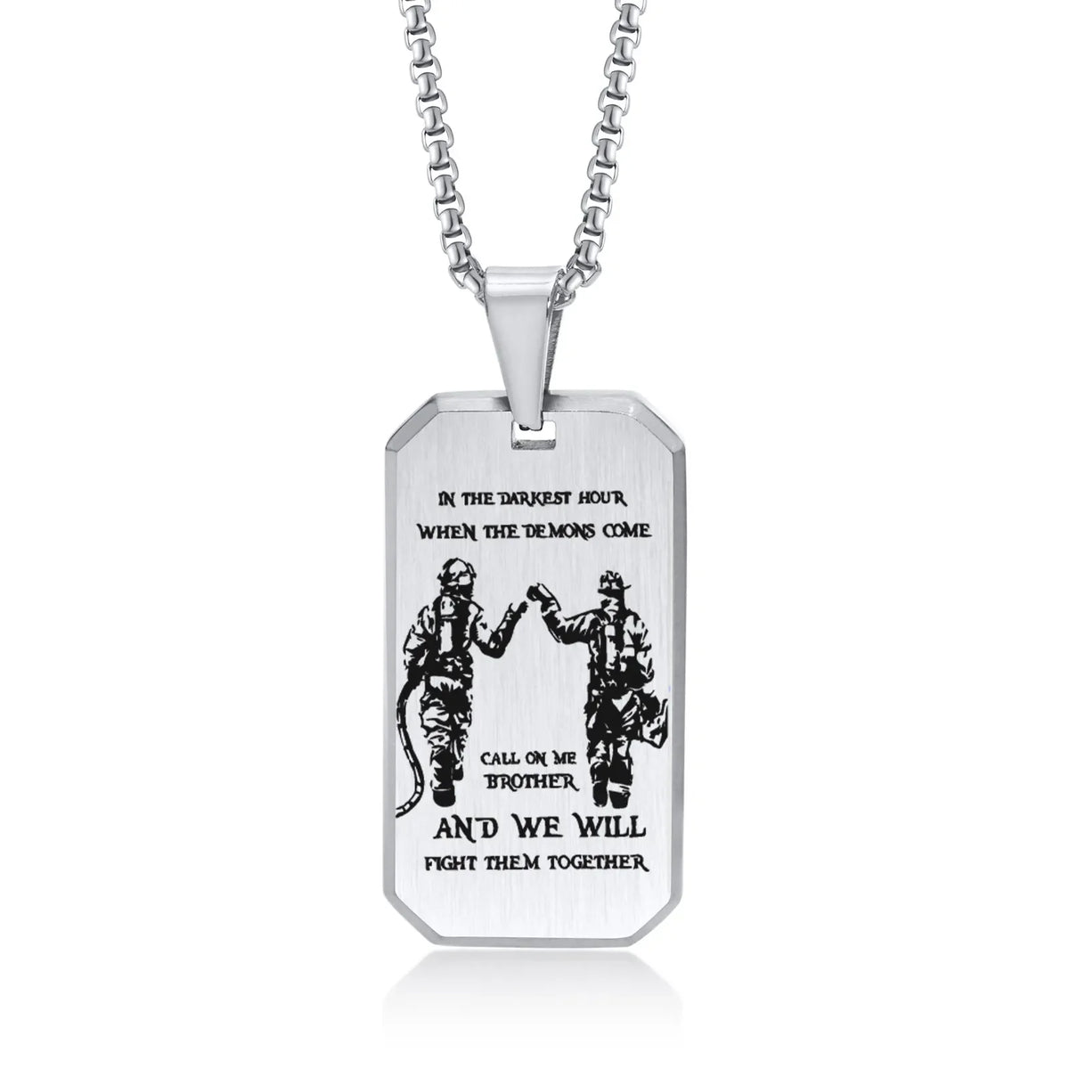 BrotherBond gepersonaliseerde dog tag halsketting