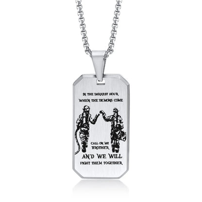 BrotherBond gepersonaliseerde dog tag halsketting