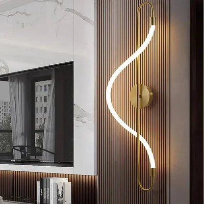 ALUGOLD moderne gouden LED wandlamp