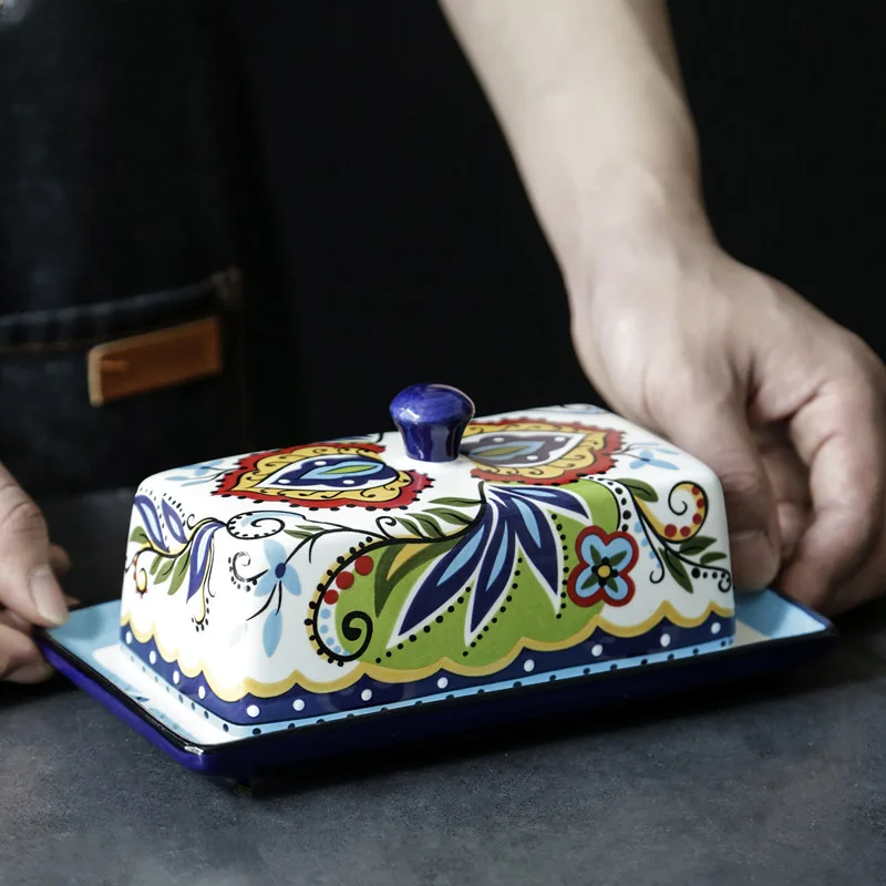 TuscanCharm handgeschilderde boterhouder
