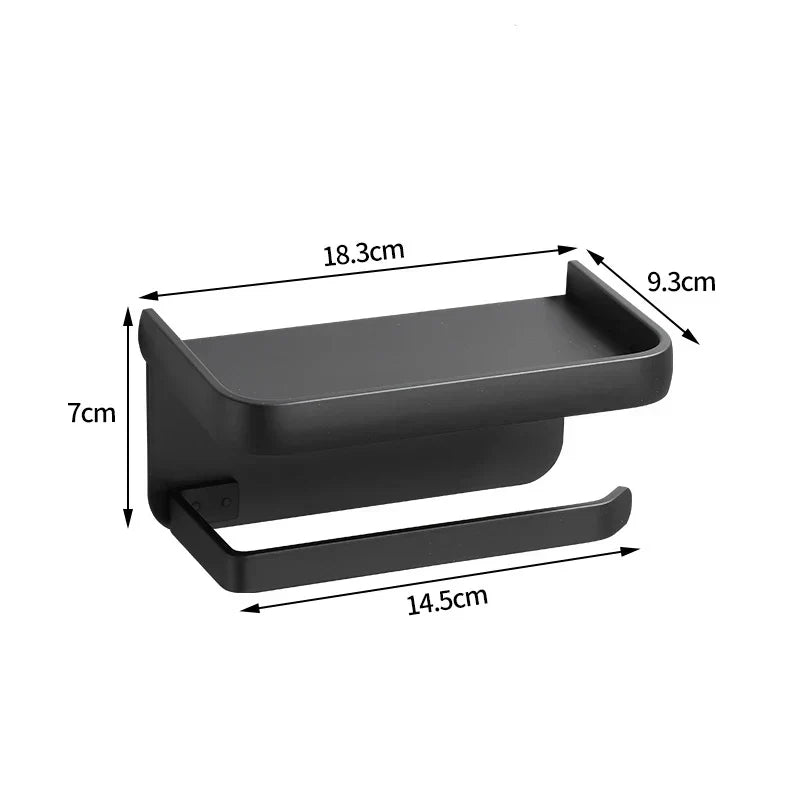 Modern toiletrolhouder met planchet