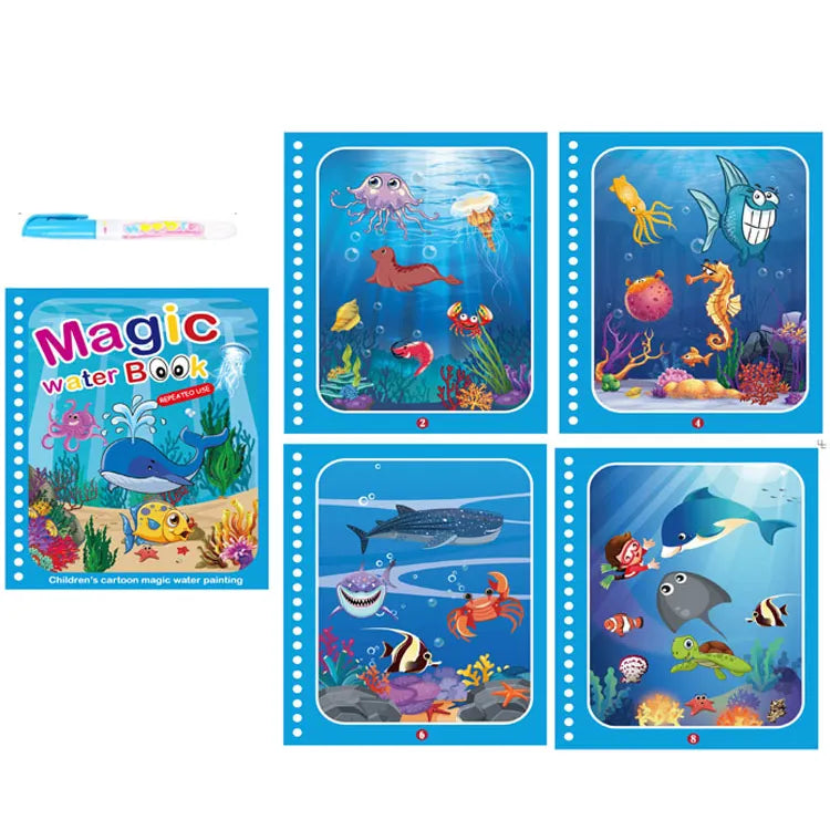 Magic Water Book herbruikbaar waterkleurboek