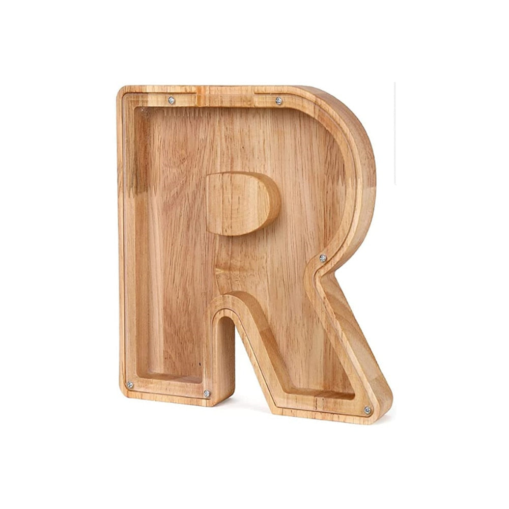LetterSaver houten alfabet spaarpot