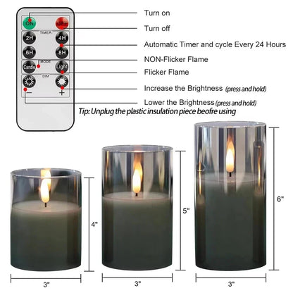 LumiGlow draadloze LED-kaarsenset