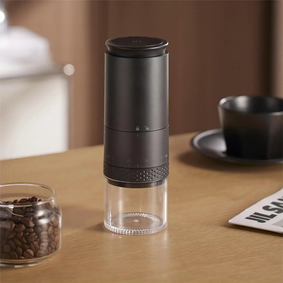 BeanBuddy draagbare elektrische koffiemolen